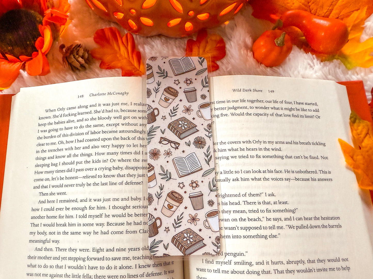 Cozy Fall Coffee & Books Bookmark