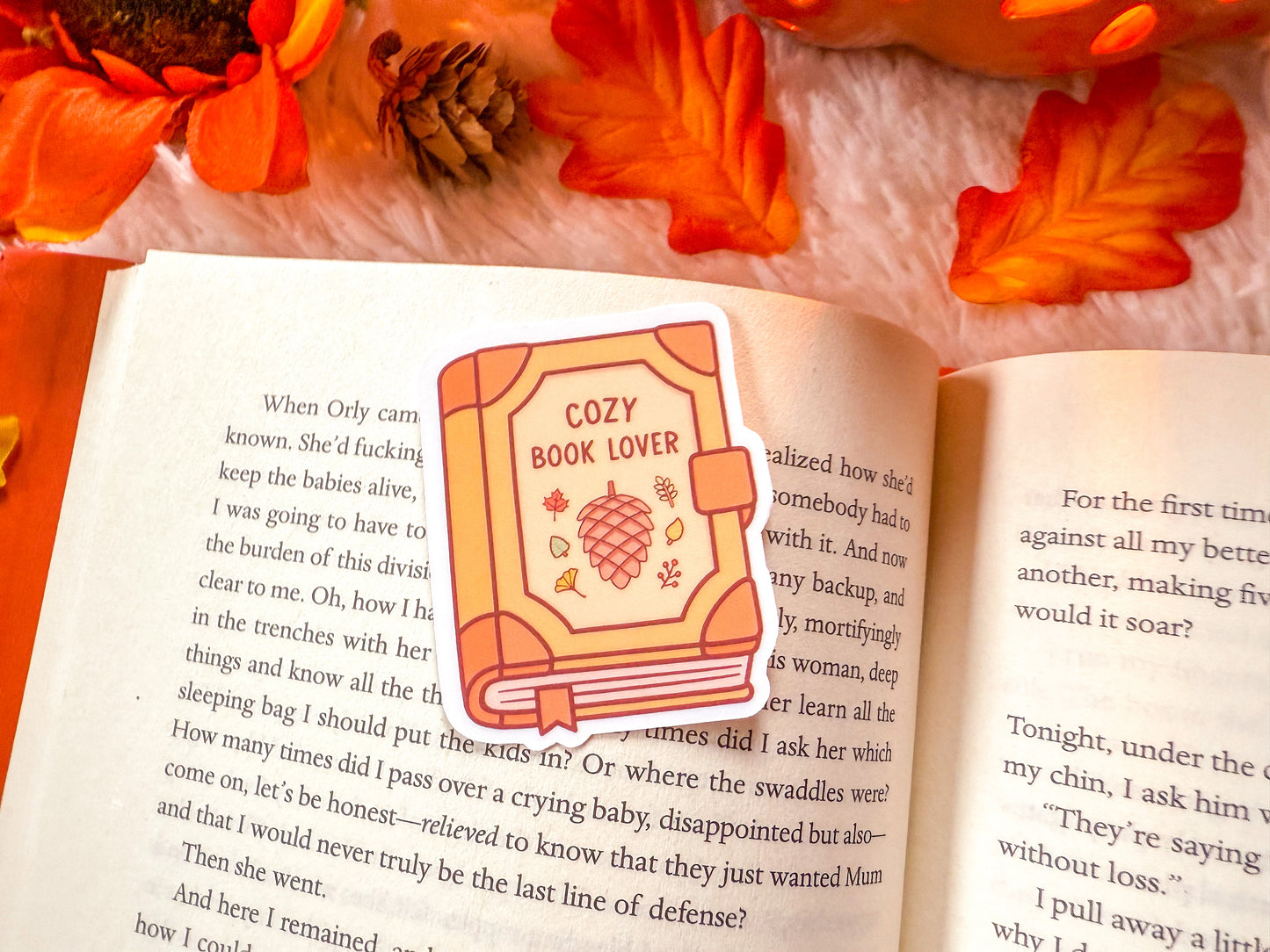 Cozy Book Lover Sticker