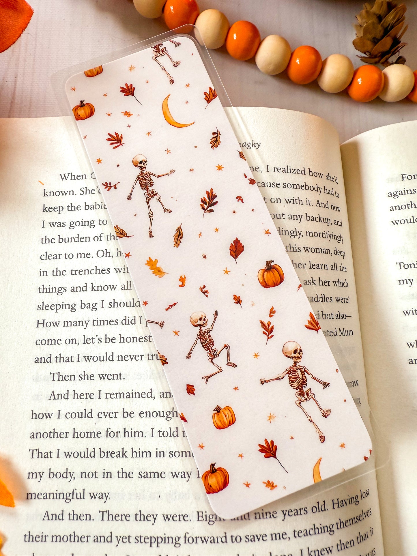 Dancing Skeleton Halloween Bookmark
