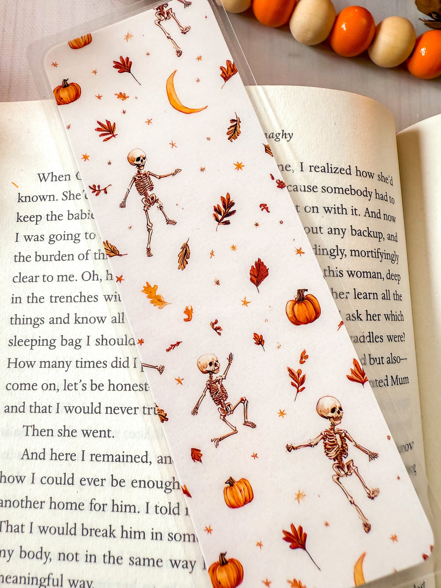 Dancing Skeleton Halloween Bookmark