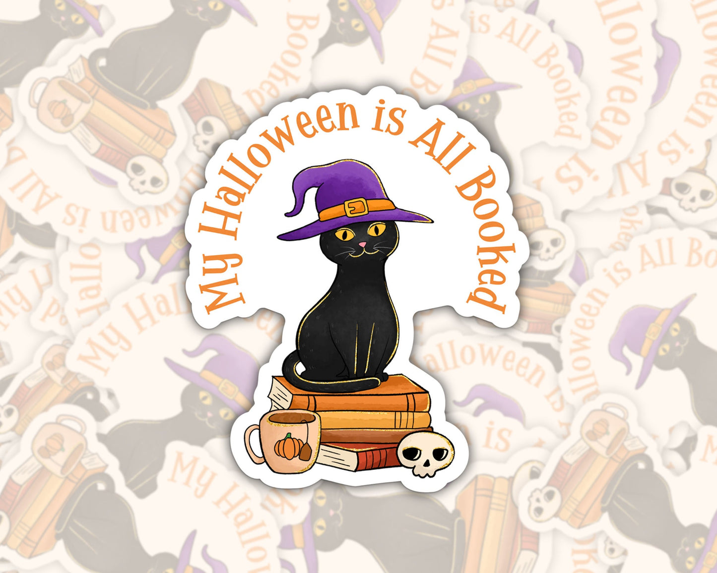 My Halloween Is All Booked Sticker