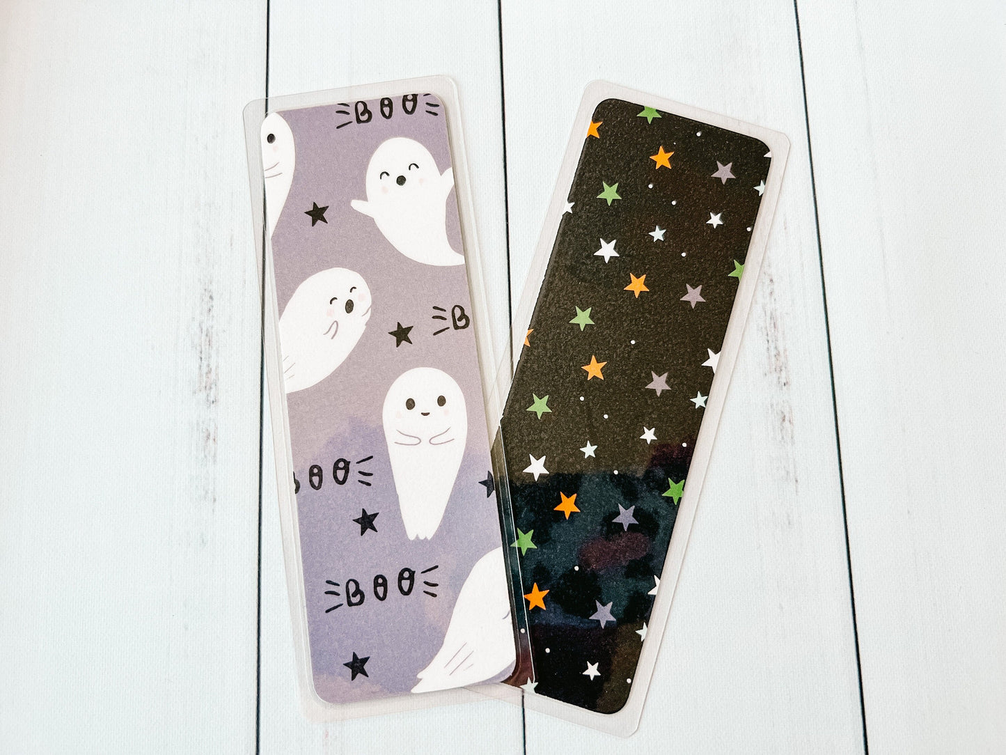 Grey Ghost Halloween Bookmarks