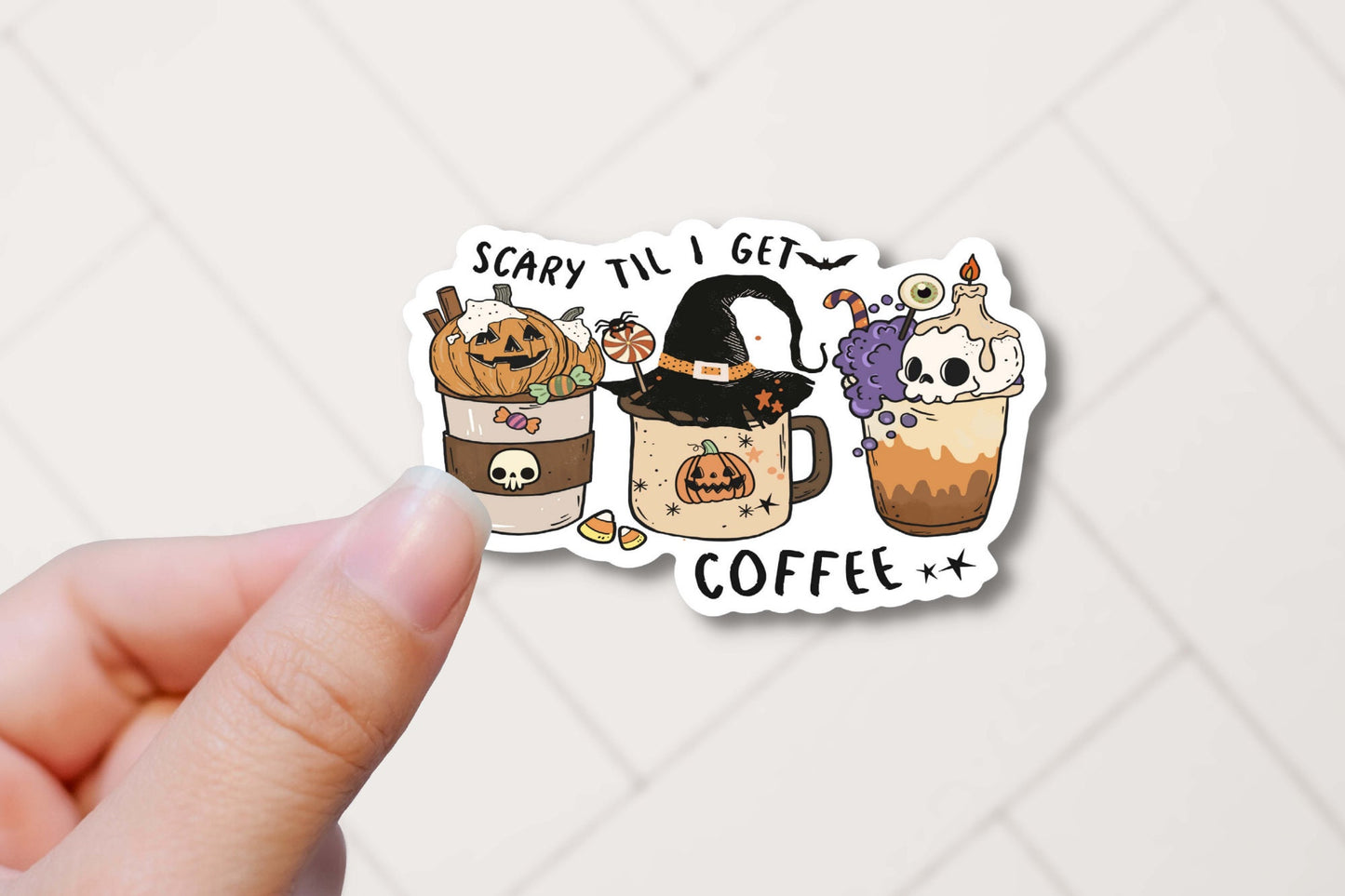Halloween Coffee Drinks Sticker