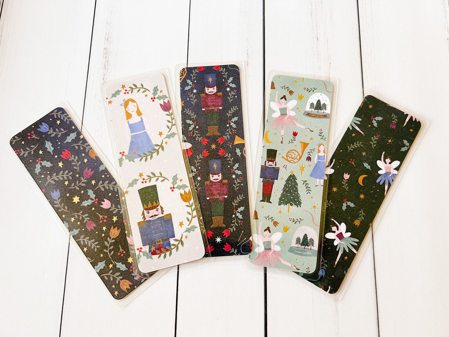 Sugar Plums Single-Sided Christmas Bookmark