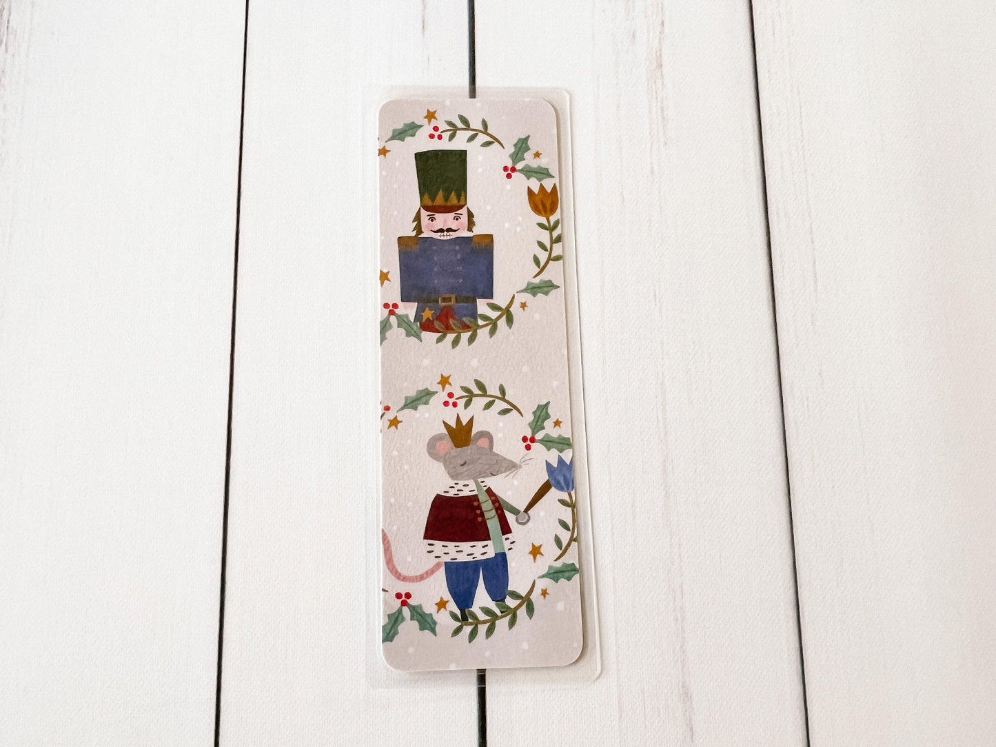 Sugar Plums Single-Sided Christmas Bookmark