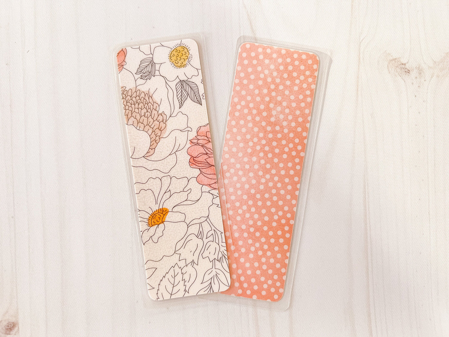 Pink & Golden Floral Bookmark