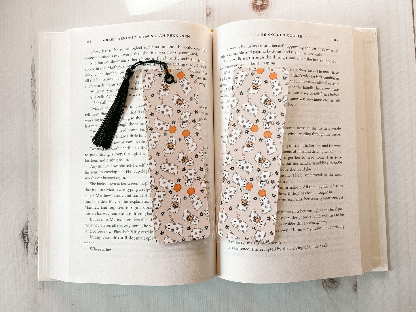 Ghosts & Cauldrons Bookmark | Halloween Bookmark | Witch Bookmark | Fall Bookmark | Bookworm Gift | Gift for Reader | Ghost Bookmark