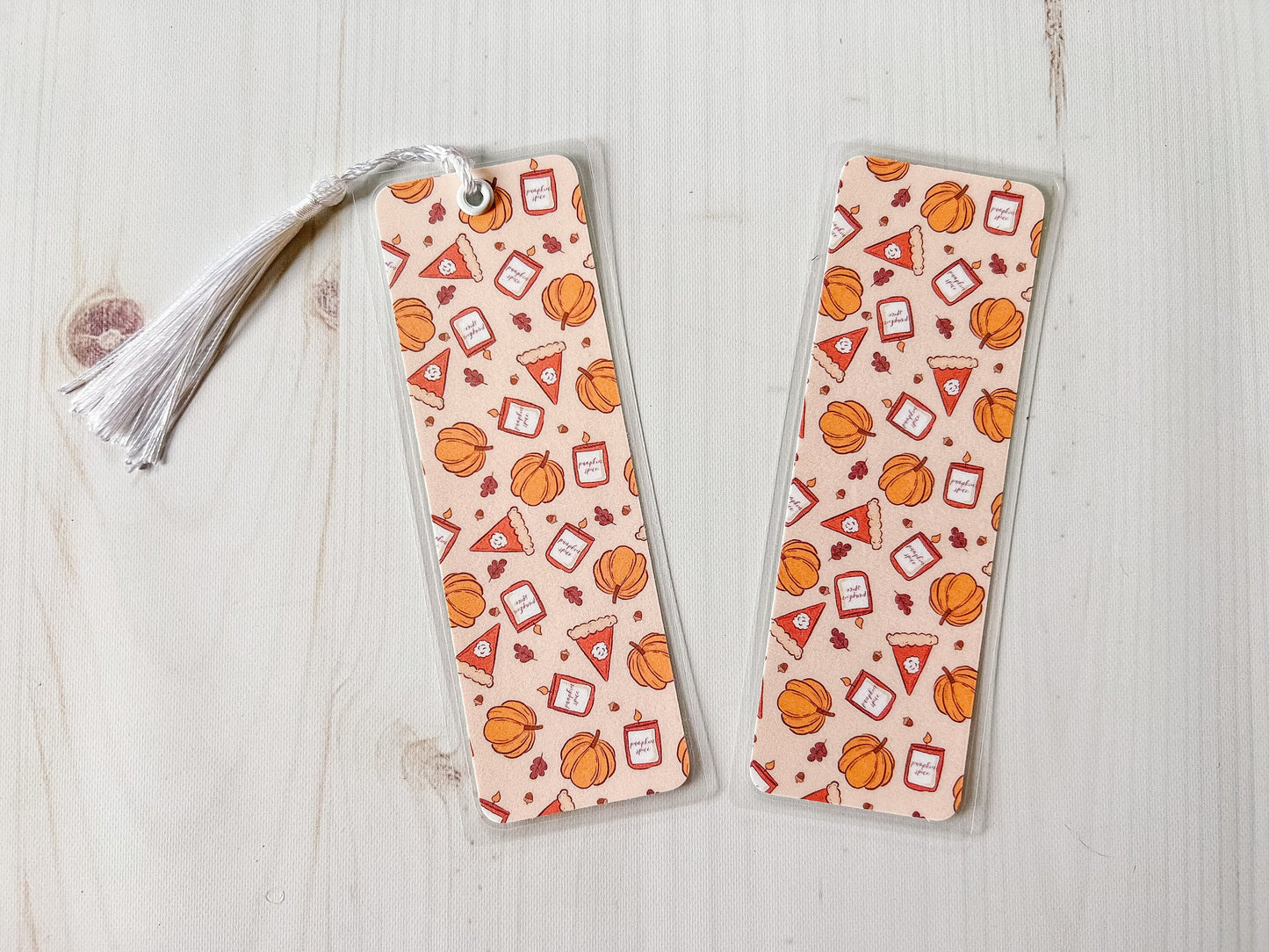 Pumpkin Pies & Candles Thanksgiving Bookmark | Autumn Bookmark | Pumpkin Bookmark | Coffee Bookmark | Bookworm Gift | Gift for Reader