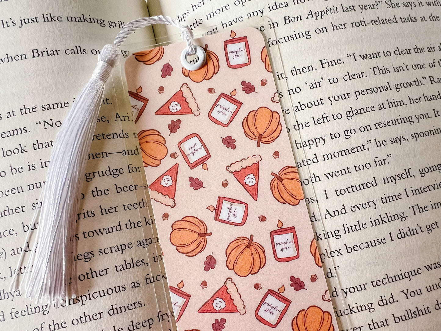Pumpkin Pies & Candles Thanksgiving Bookmark | Autumn Bookmark | Pumpkin Bookmark | Coffee Bookmark | Bookworm Gift | Gift for Reader