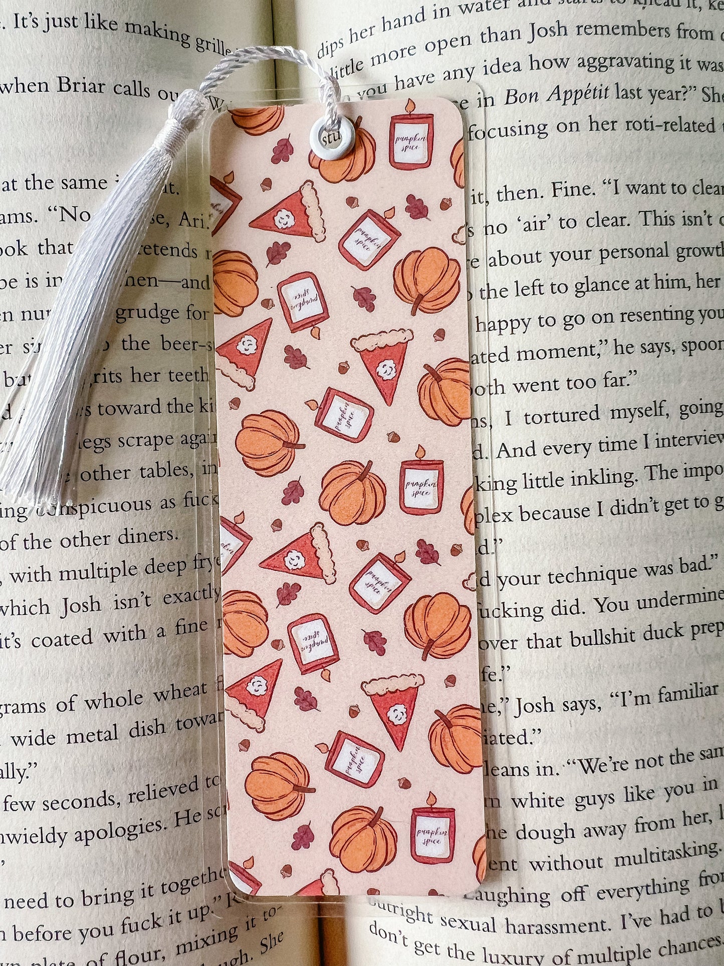 Pumpkin Pies & Candles Thanksgiving Bookmark | Autumn Bookmark | Pumpkin Bookmark | Coffee Bookmark | Bookworm Gift | Gift for Reader