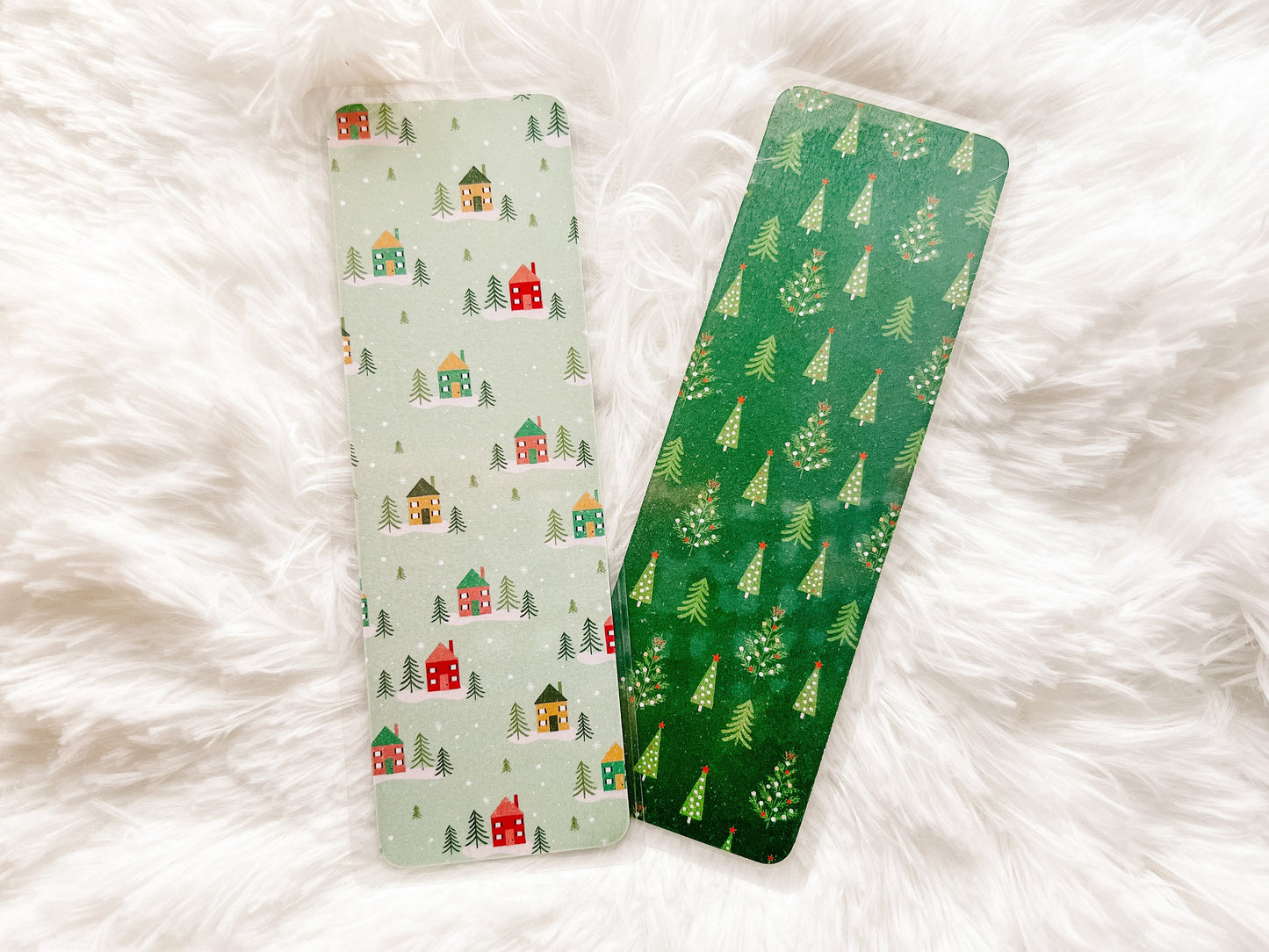 Christmas Village Bookmarks | Christmas Bookmark | Winter Bookmark | Gift for Reader | Bookworm Gift | Christmas Tree Bookmark