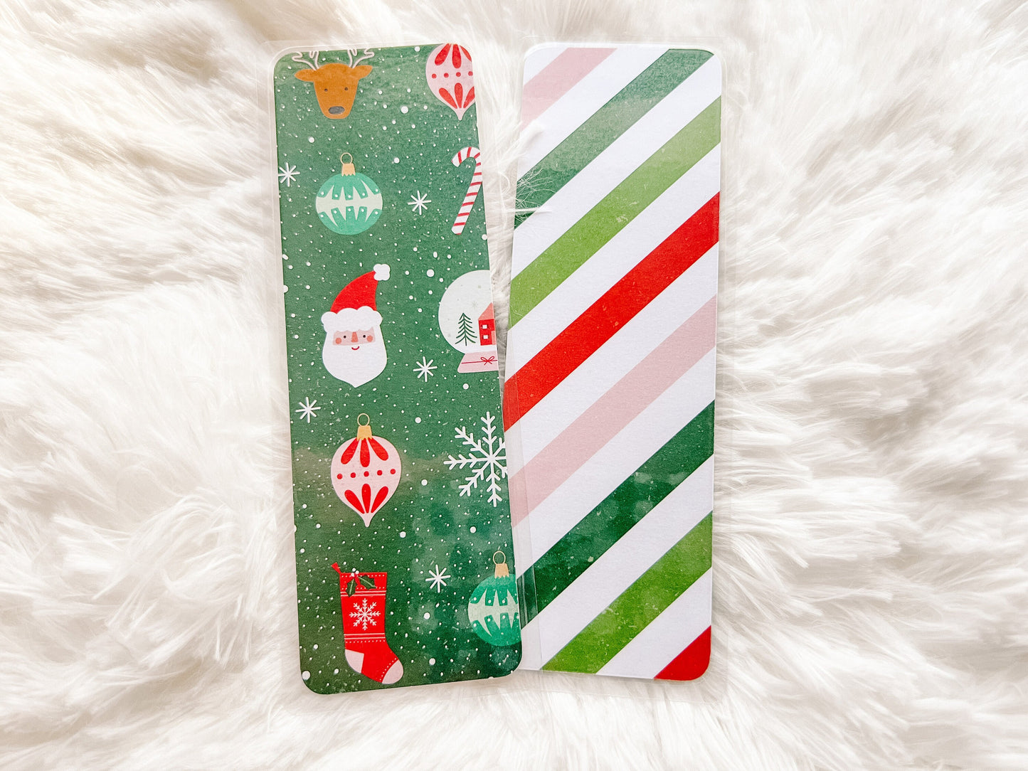 Santa & Snowflakes Christmas Bookmarks | Christmas Bookmark | Winter Bookmark | Gift for Reader | Bookworm Gift