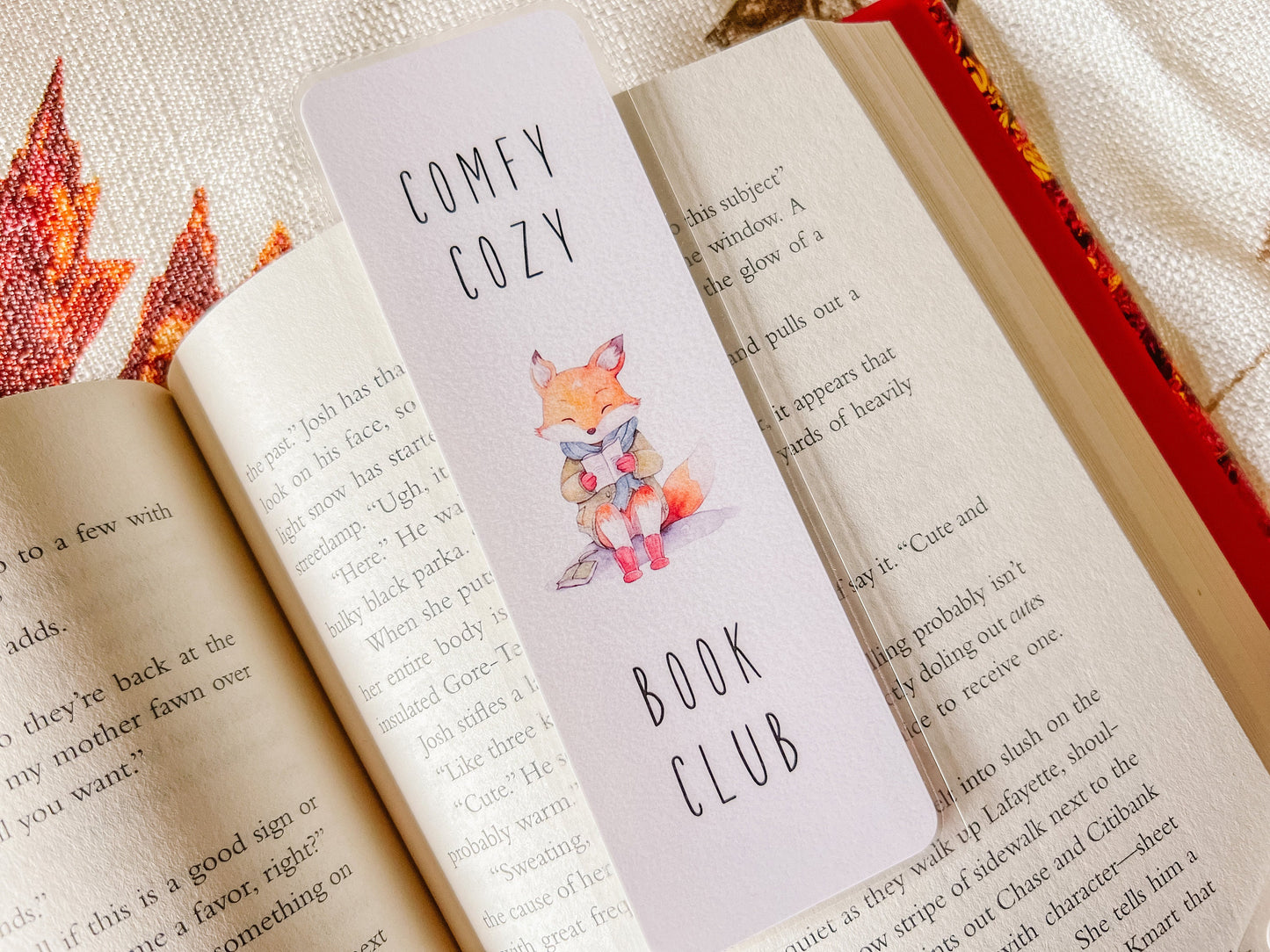 Comfy Cozy Book Club Fall Bookmark - Limited Edition
