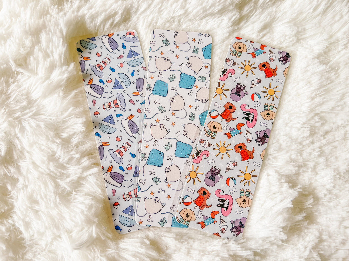 Summer at the Sea Bookmark Collection | Beach Bookmark | Laminated Bookmark | Bookworm Gift | Reader Librarian Gift | Summer Bookmark