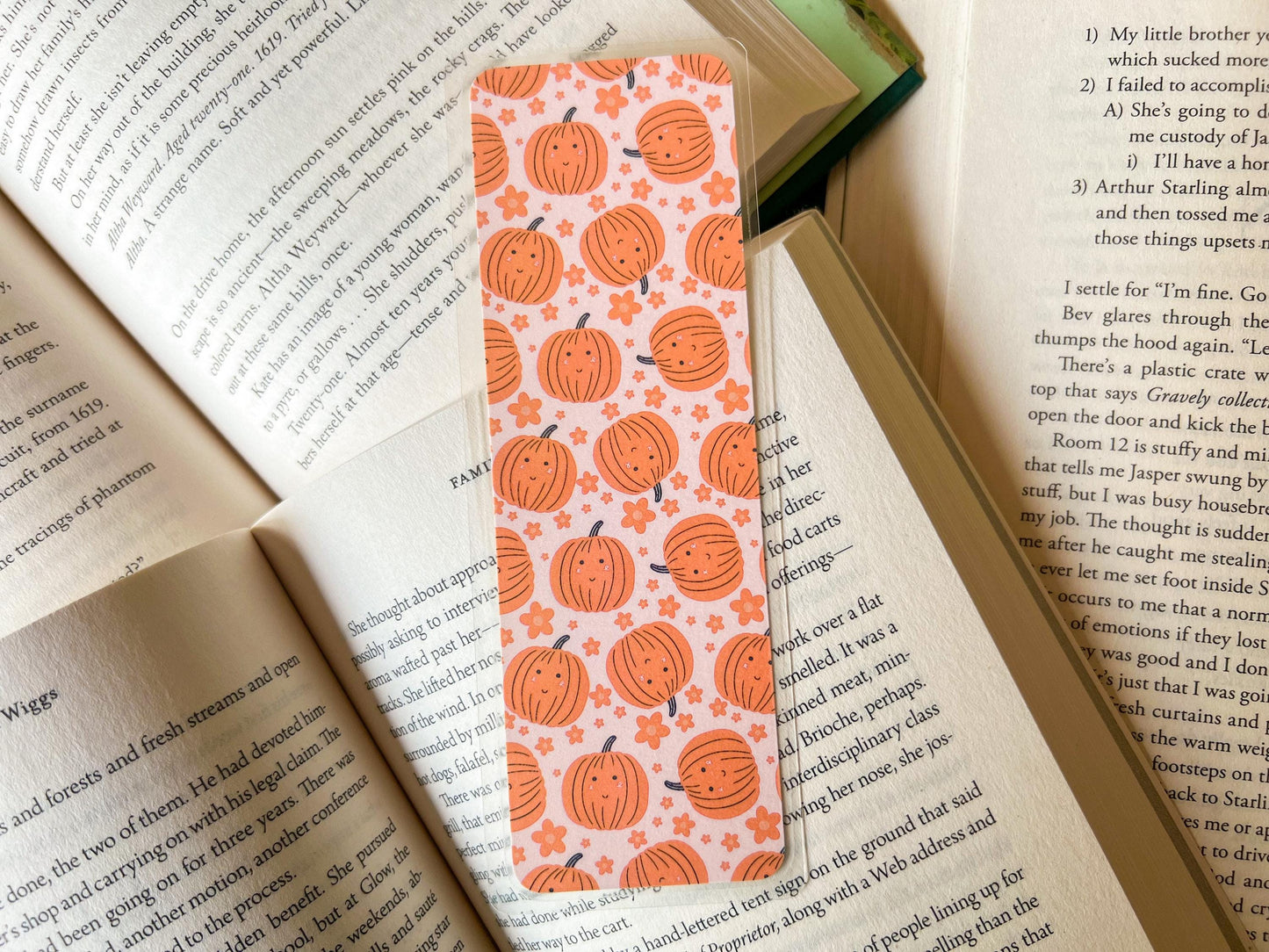 Cute Pumpkins Fall Laminated Bookmark