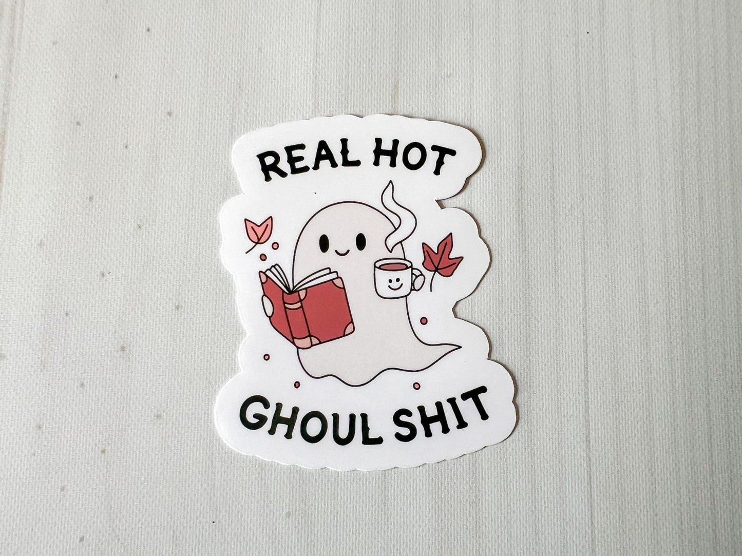 Hot Ghoul Reading Halloween Sticker