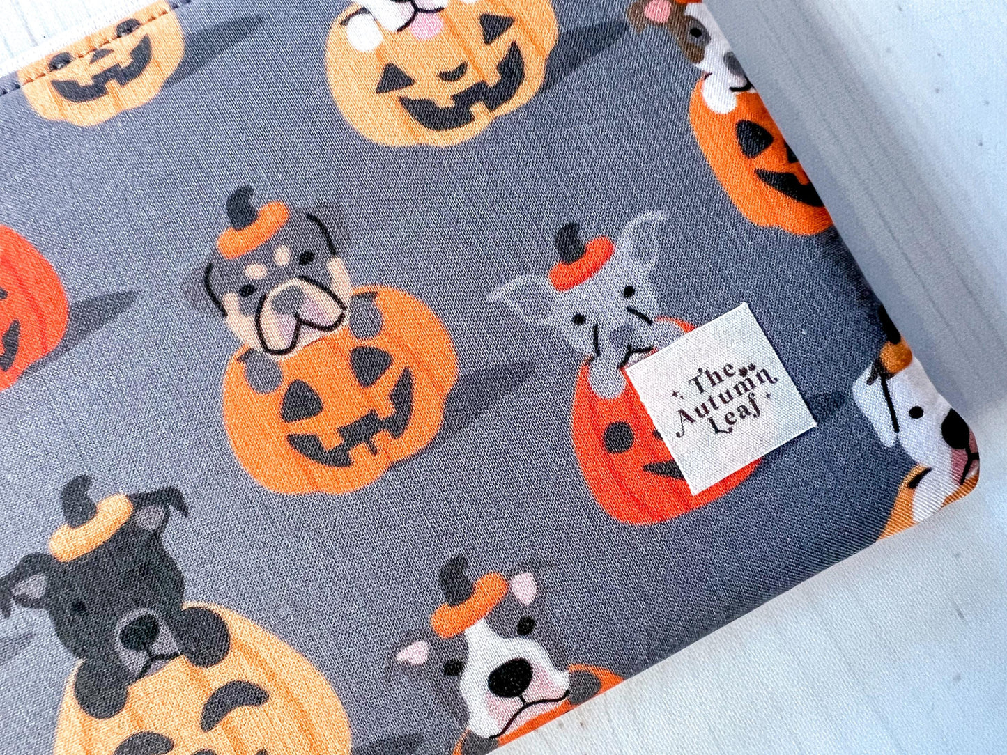 Dogs in Pumpkins Halloween Zippered E-Reader Pouch Case