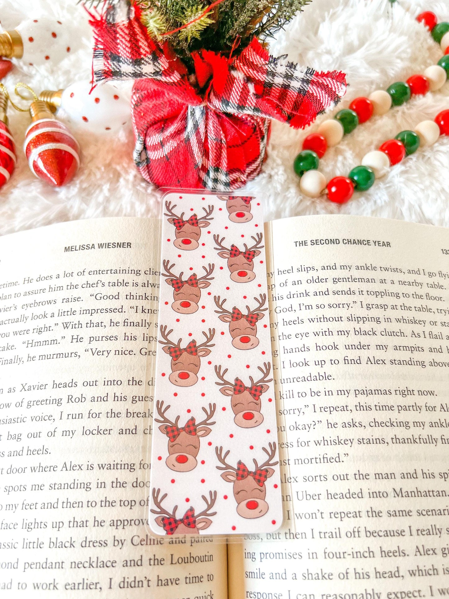 Reindeer Christmas Bookmark | Christmas Bookmark | Winter Bookmark | Bookworm Gift | Stocking Stuffer | Gift for Reader