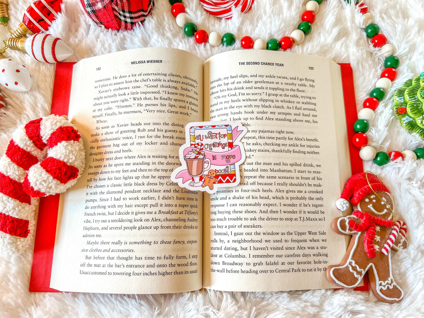 All I Want for Christmas is More Books Vinyl Sticker