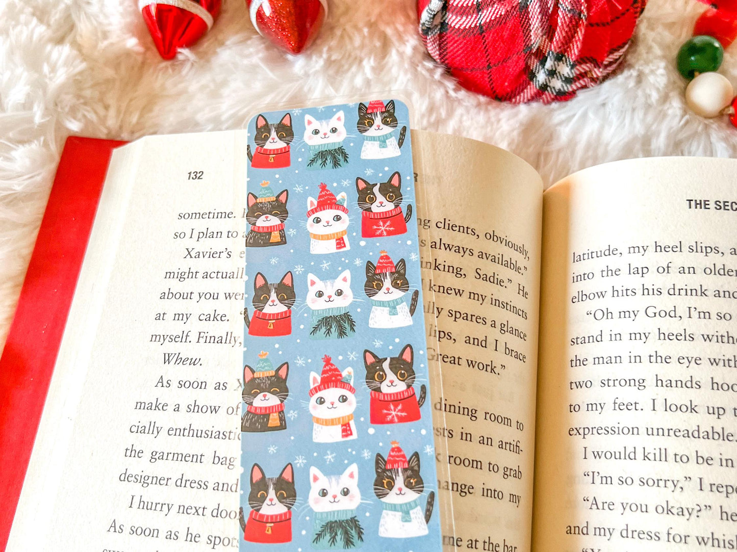 Cats with Winter Hats Christmas Bookmark | Christmas Bookmark | Winter Bookmark | Gift for Reader | Cats Bookmark