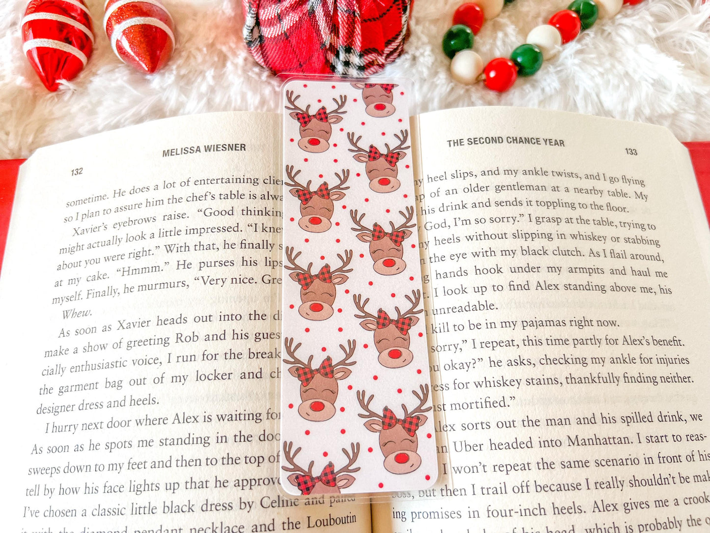 Reindeer Christmas Bookmark | Christmas Bookmark | Winter Bookmark | Bookworm Gift | Stocking Stuffer | Gift for Reader