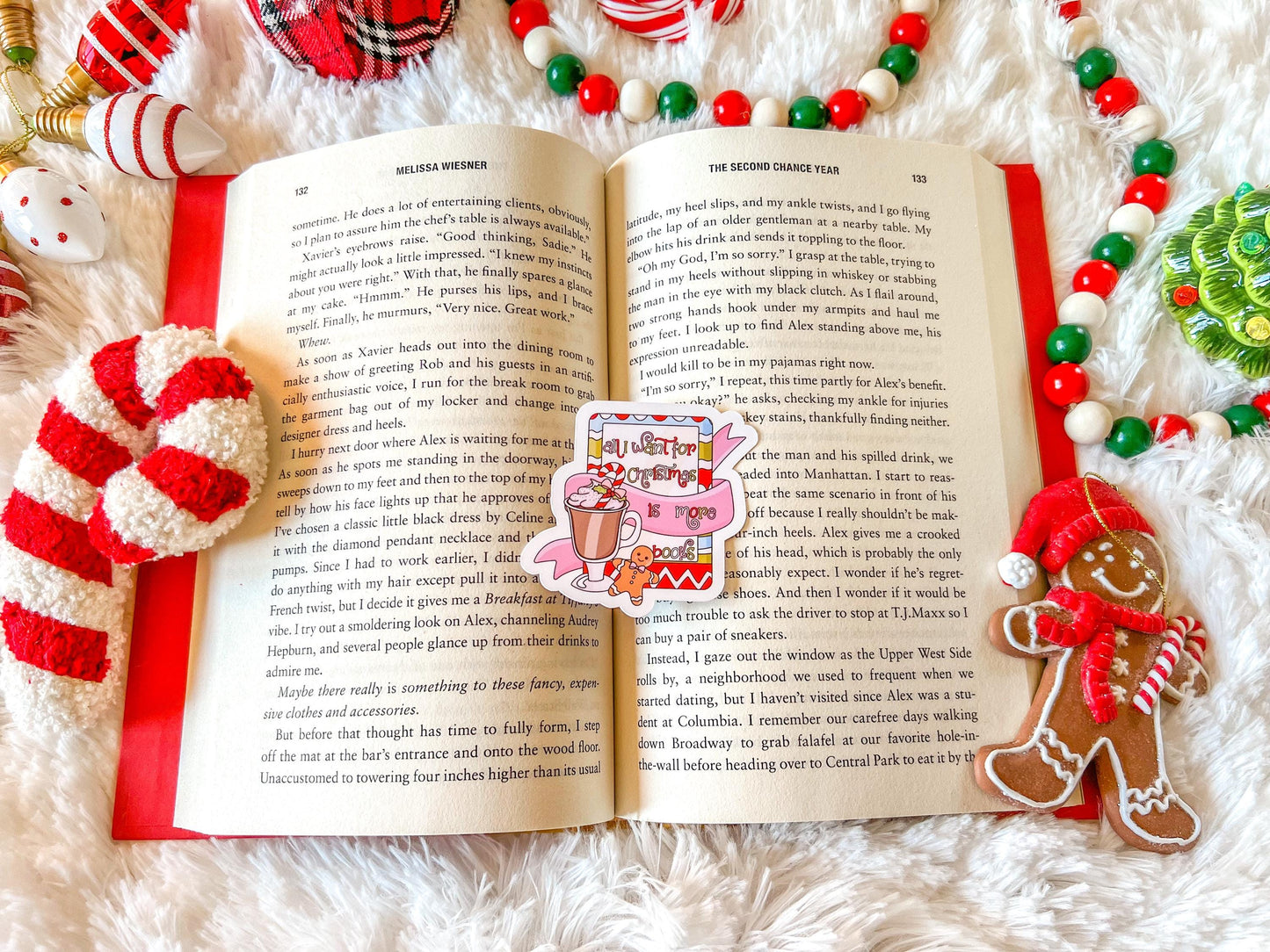All I Want for Christmas is More Books Vinyl Sticker