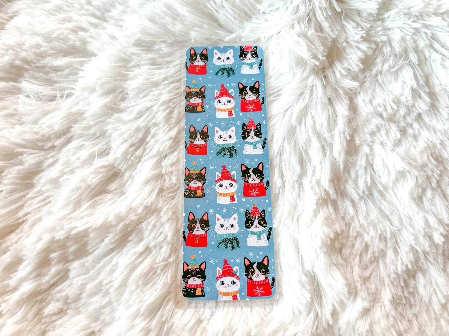 Cats with Winter Hats Christmas Bookmark | Christmas Bookmark | Winter Bookmark | Gift for Reader | Cats Bookmark