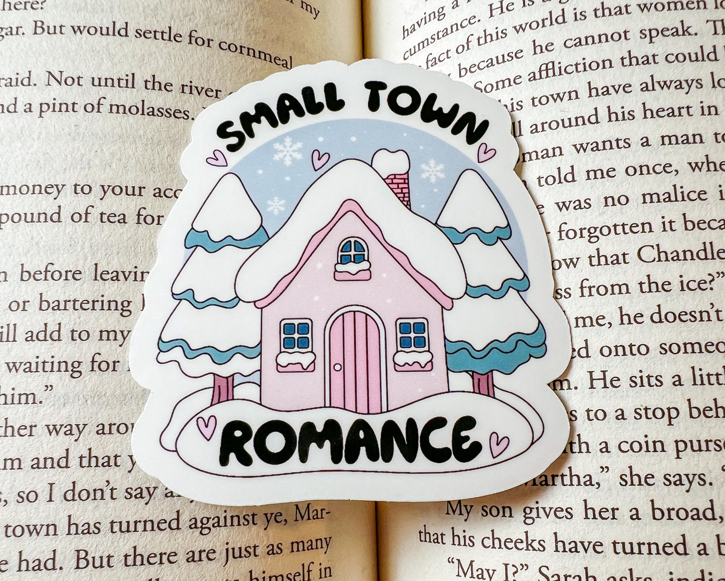 Small Town Romance Book Sticker | Winter Sticker | Vinyl Sticker | Bookish Sticker | Book Lover Gift | Bookish Merch | Reading Sticker