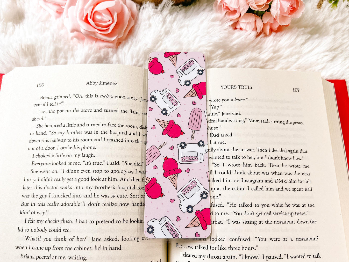 Valentine's Day Ice Cream Cones, Popsicles, and Ice Cream Trucks Bookmark | Valentine's Day Bookmark | Gift for Reader | Ice Cream Bookmark