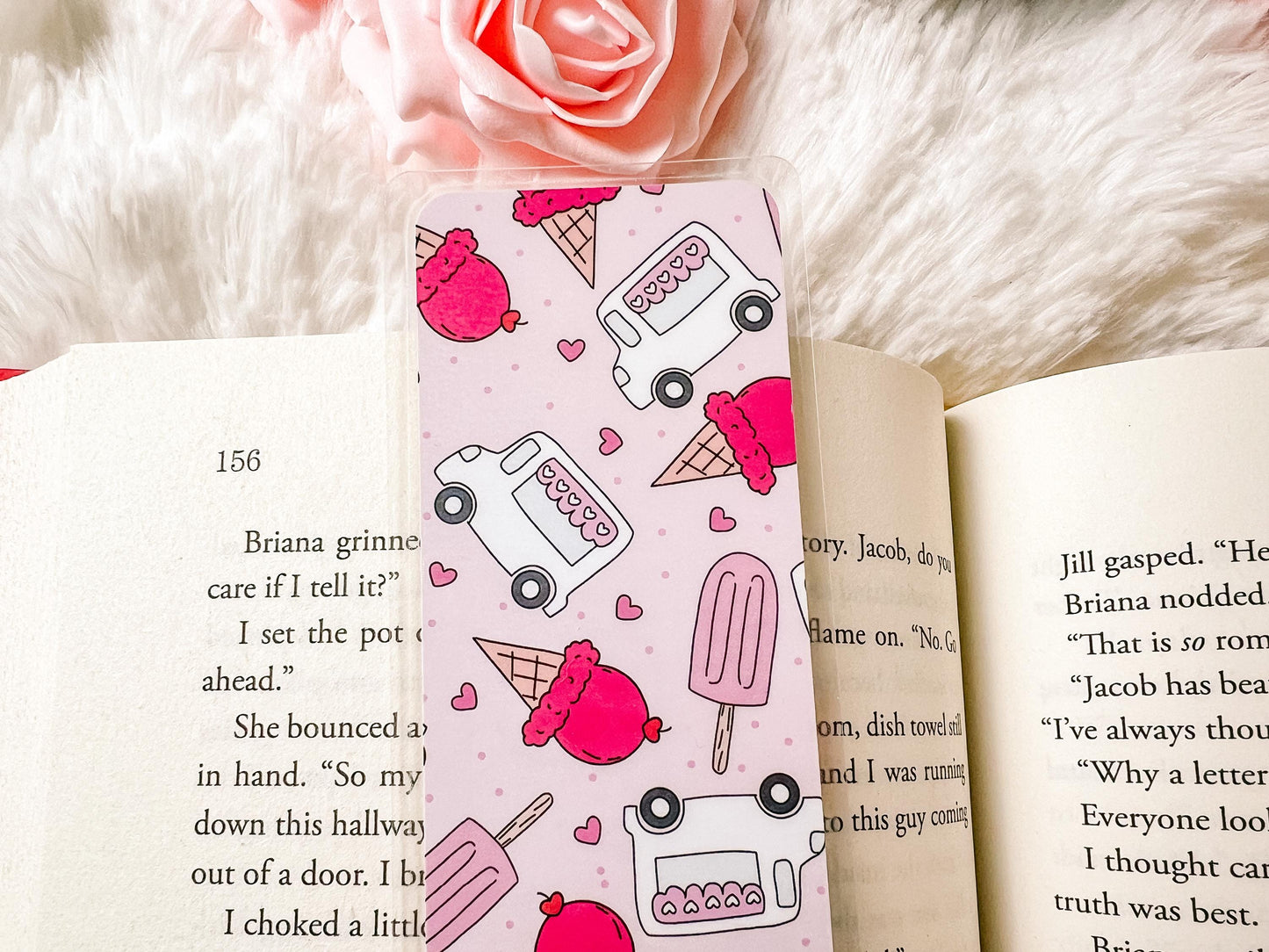 Valentine's Day Ice Cream Cones, Popsicles, and Ice Cream Trucks Bookmark | Valentine's Day Bookmark | Gift for Reader | Ice Cream Bookmark