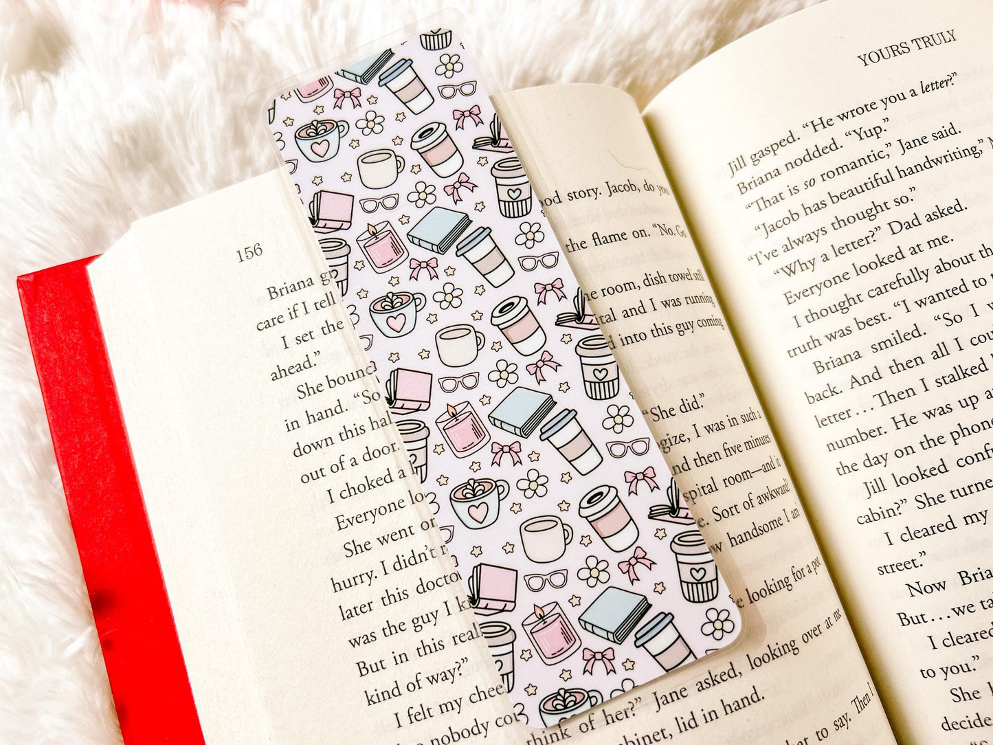 Books & Coffee Bookmark Collection | Valentine's Day Bookmark | Gift for Reader | Coffee Bookmark | Bookish Bookmark