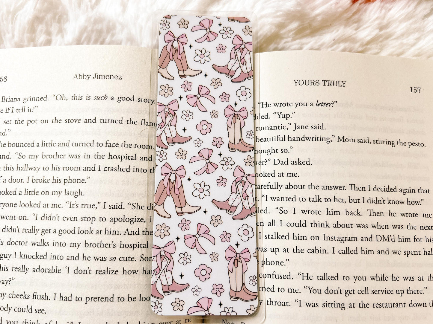 Coquette Cowgirl Boots Bookmark | Valentine's Day Bookmark | Gift for Reader | Bookish Bookmark | Book Lover Bookmark