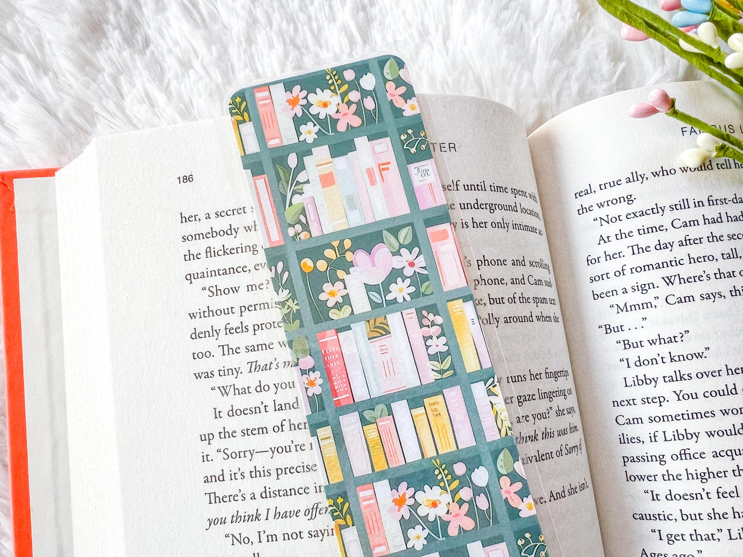 Spring Bookshelf Bookmark Collection | Spring Bookmark | Gift for Reader | Easter Bookmark | Bookish Bookmark