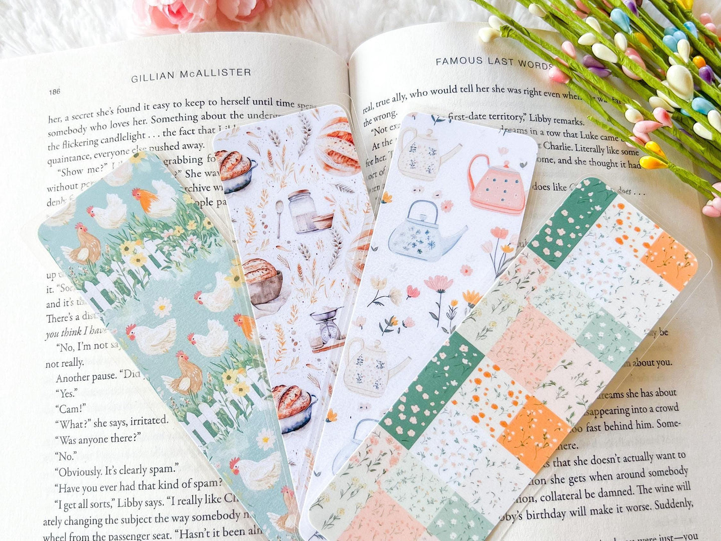 Farmhouse Bookmark Collection | Spring Bookmarks | Gift for Reader | Farmhouse Bookmark | Bookish Bookmark
