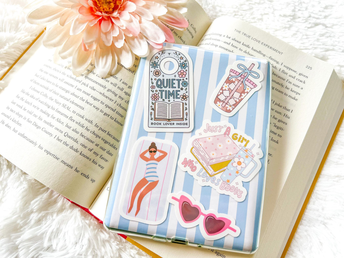 Beach Cabana Summer E-Reader Case Inserts | E-Reader Accessories | Reading Accessories | Case Insert for Reader
