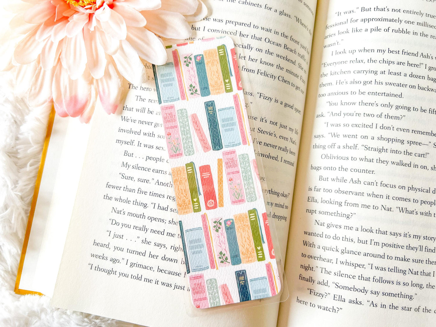 Summer Bookshelf Bookmark | Summer Bookmark | Gift for Reader | Flowers Bookmark | Bookish Bookmark | Bookshelf Bookmar