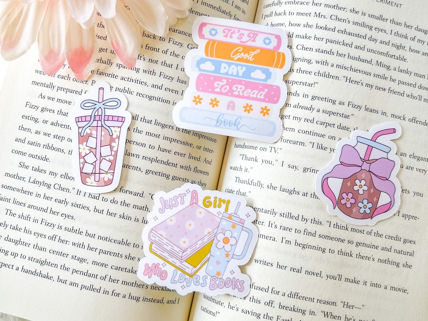 Books & Iced Coffee Sticker Collection
