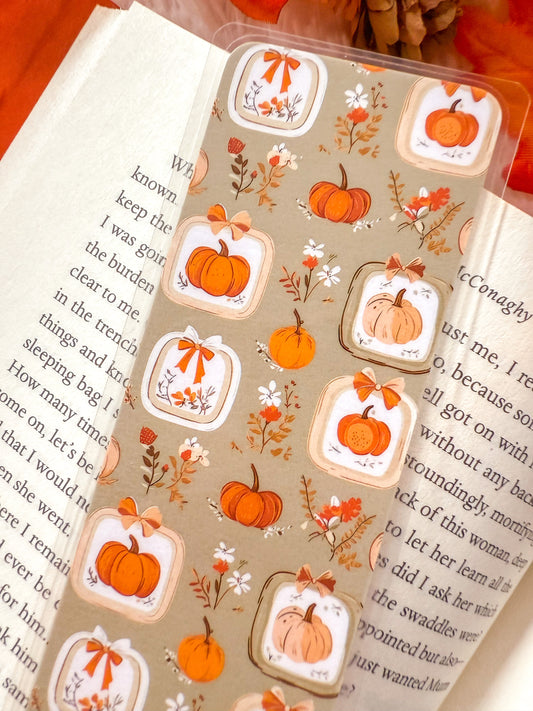 Pumpkin Frames Fall Bookmark