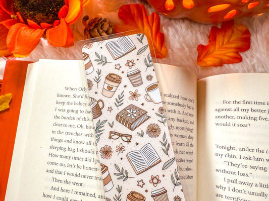 Cozy Fall Coffee & Books Bookmark