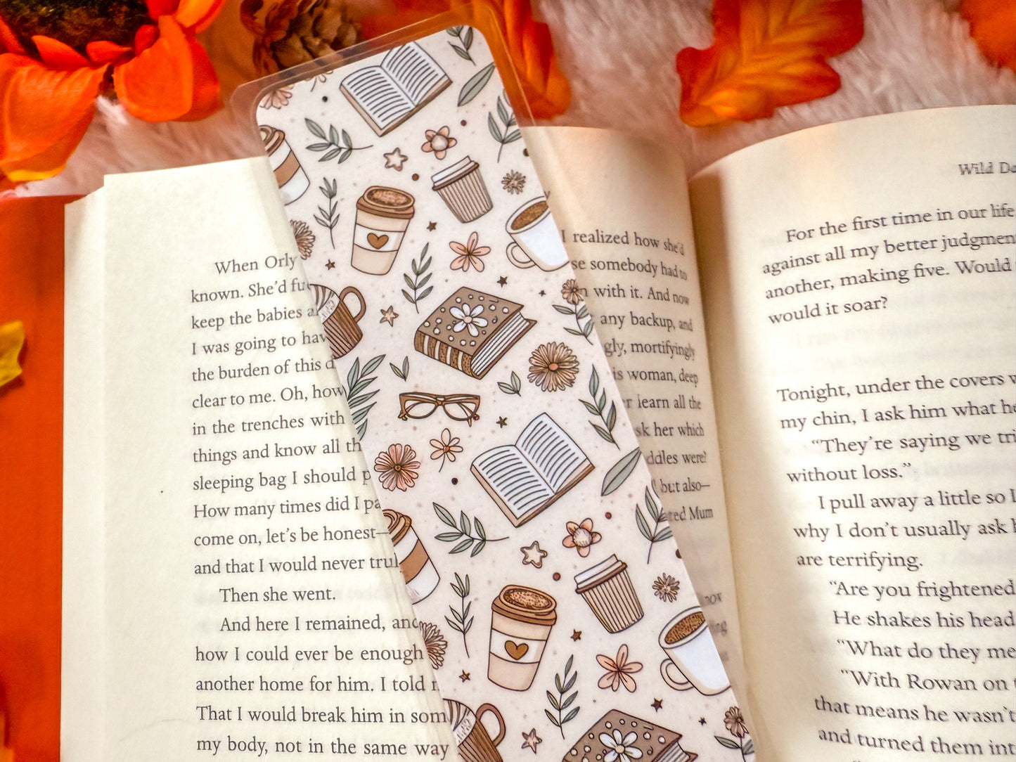 Cozy Fall Coffee & Books Bookmark