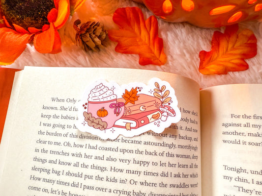 Pumpkin Spice Book Stack Sticker