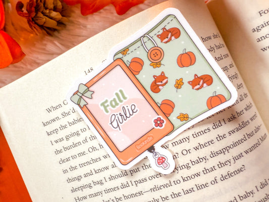 Fall Girlie Cozy Fox E-Reader Sticker