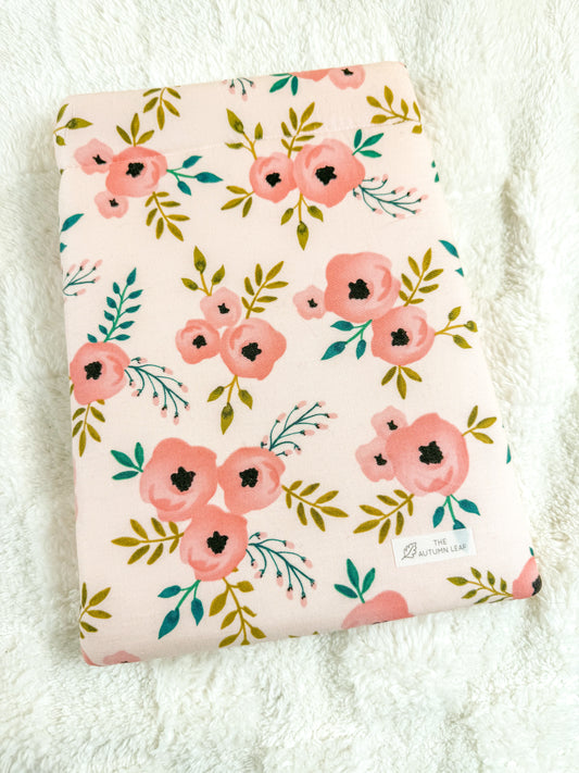 Pink Floral Book Sleeve