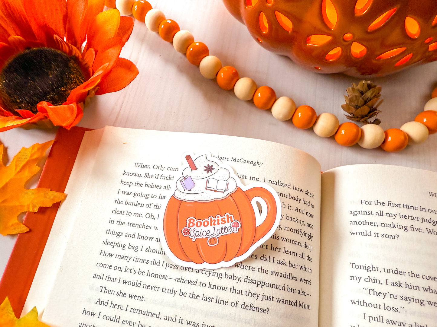 Bookish Spiced Latte Sticker