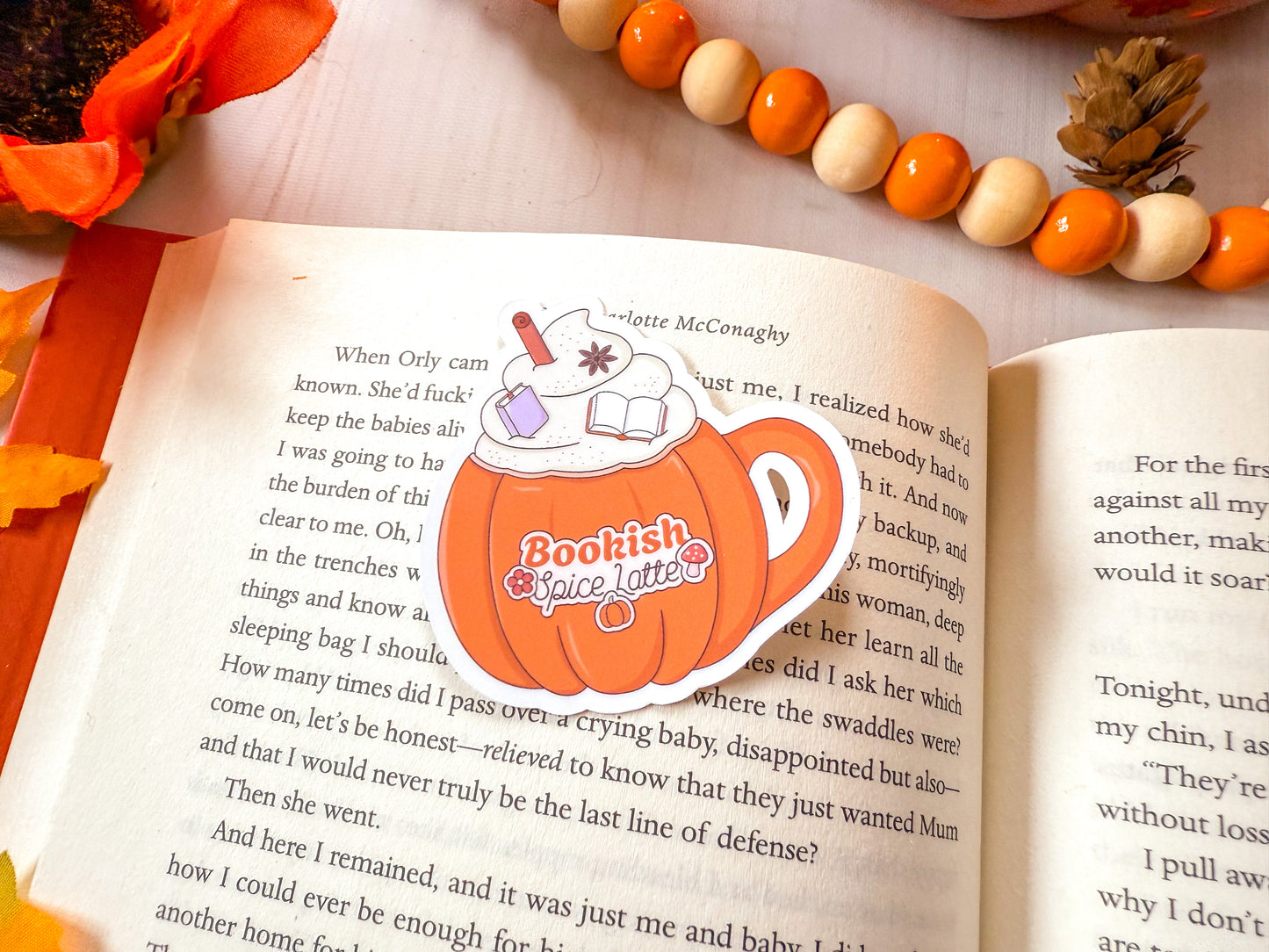 Bookish Spiced Latte Sticker