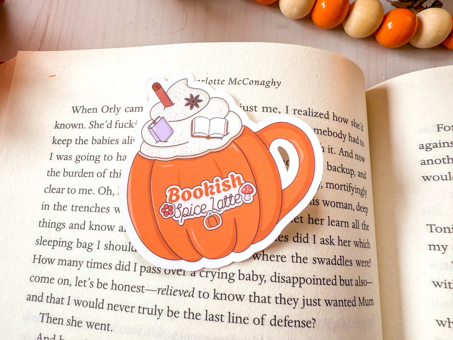 Bookish Spiced Latte Sticker