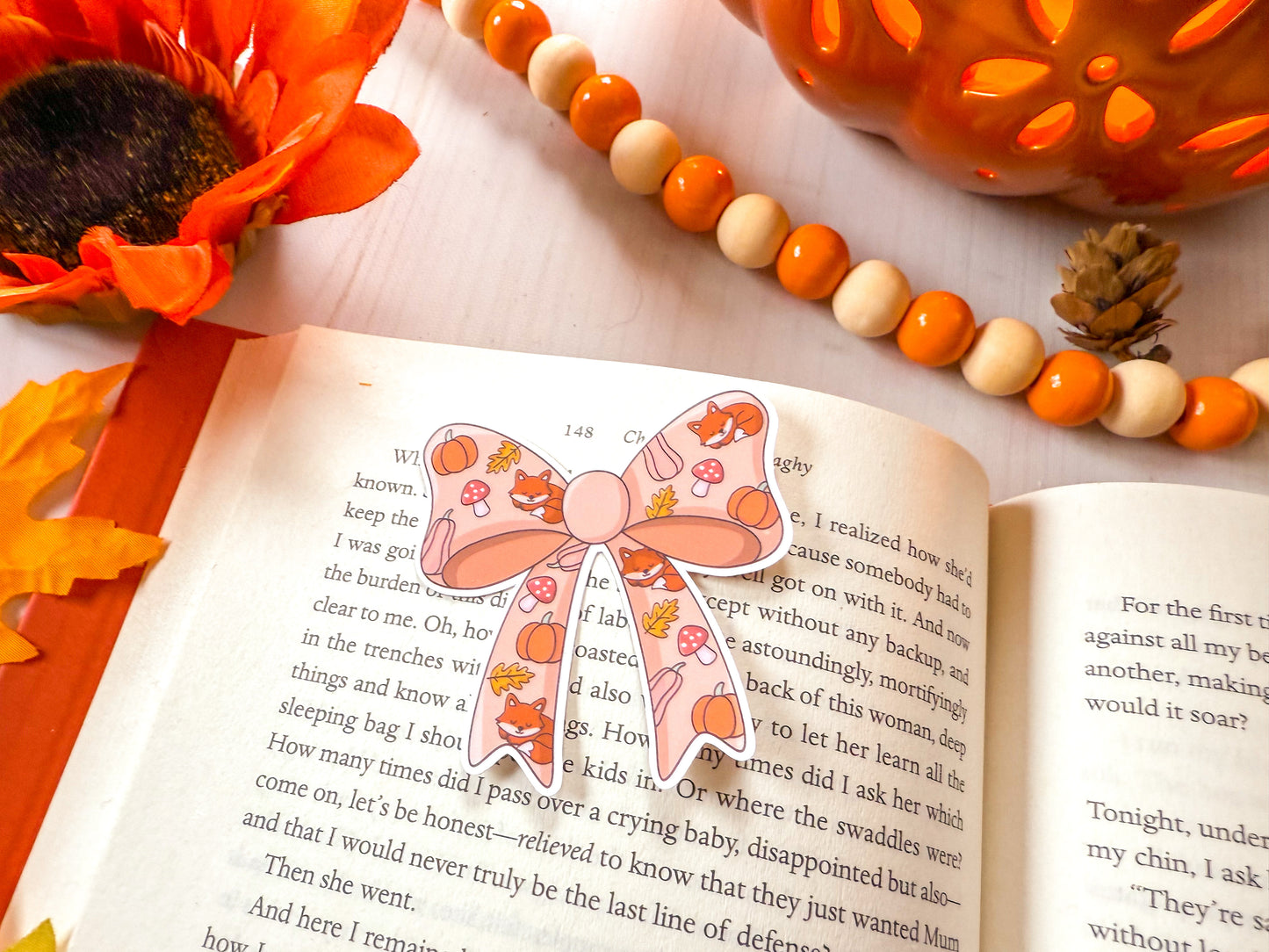 Cozy Fall Bow Sticker