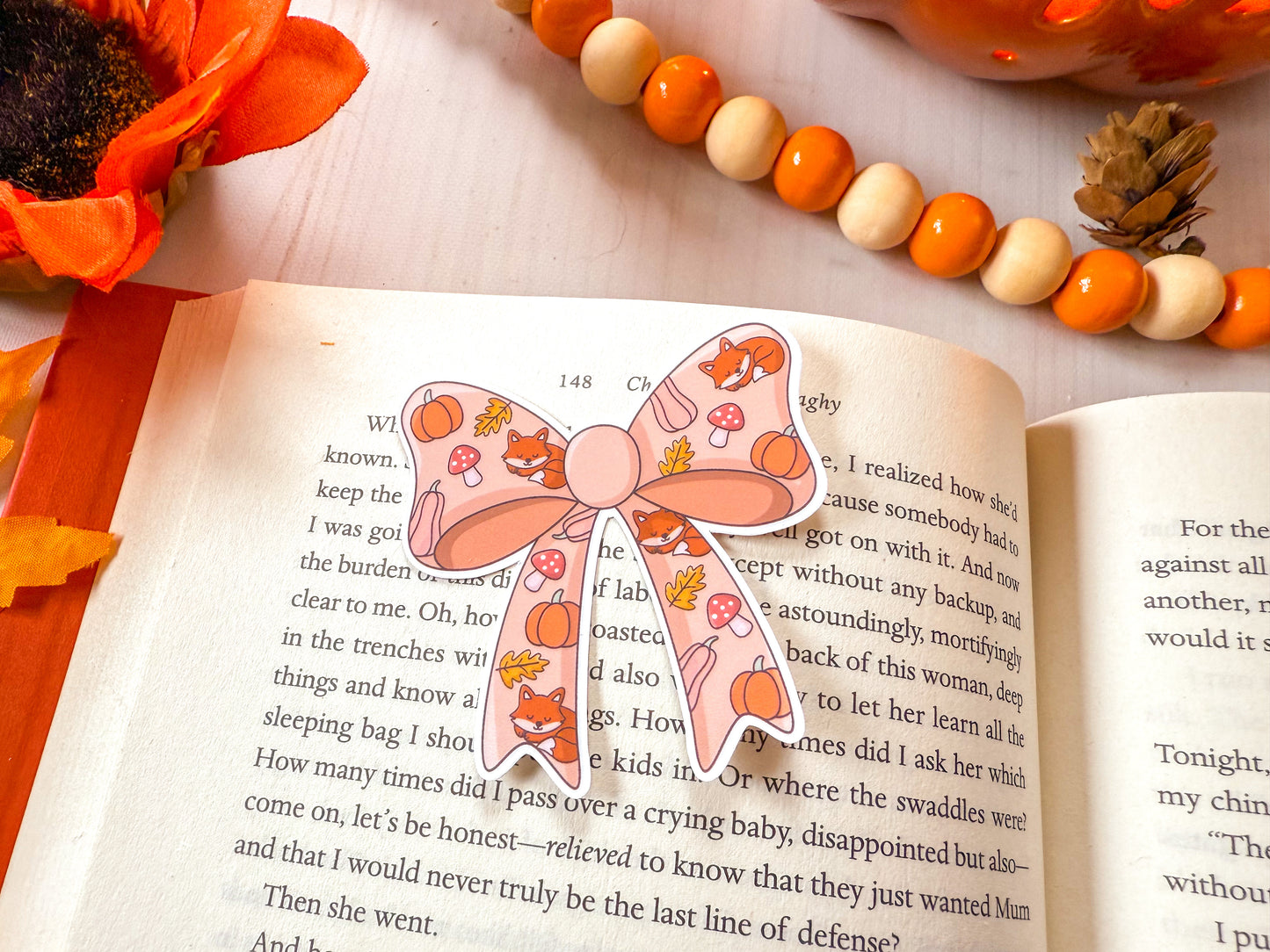 Cozy Fall Bow Sticker