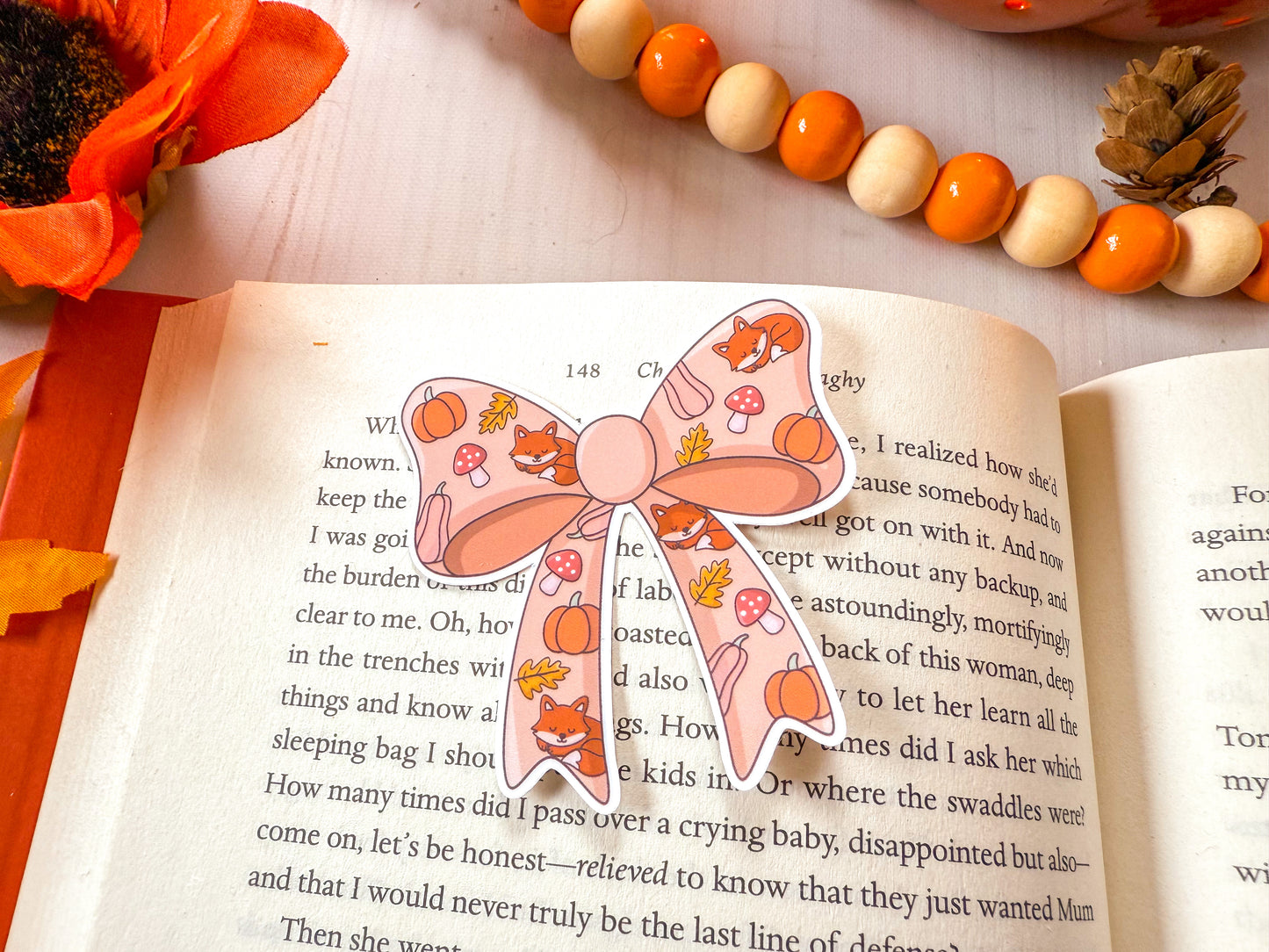 Cozy Fall Bow Sticker
