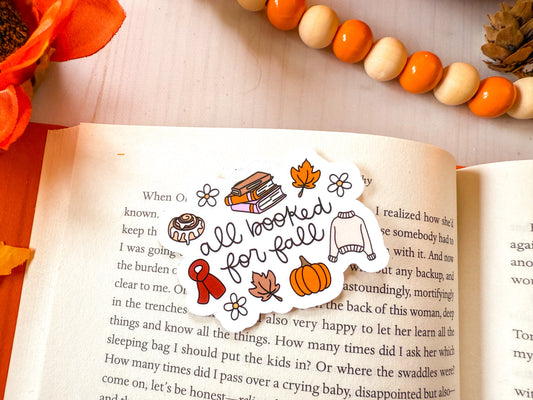 All Booked for Fall Bookish Sticker